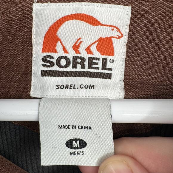Sorel Jacket Mens Medium Brown Wool Blend Outdoor Full Zip Snap Pockets Workwear - Picture 9 of 14
